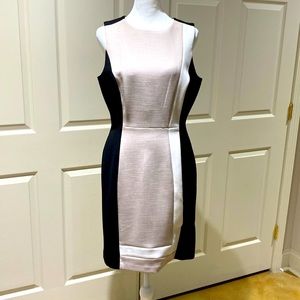 Sleeveless Lined Color Block Dress NWT